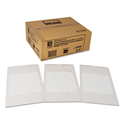 Image of C-Line® 47269 Write-On Poly Bags, 2 Mil, 6" X 9", Clear, 1,000/carton