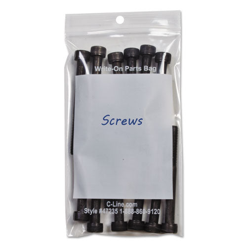 Image of C-Line® 47235 Write-On Poly Bags, 2 Mil, 3" X 5", Clear, 1,000/carton