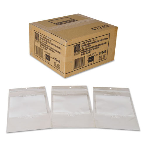 Image of C-Line® 47246 Write-On Poly Bags, 2 Mil, 4" X 6", Clear, 1,000/carton