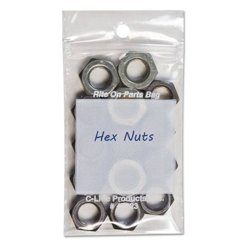 Image of C-Line® 47223 Write-On Poly Bags, 2 Mil, 2" X 3", Clear, 1,000/carton