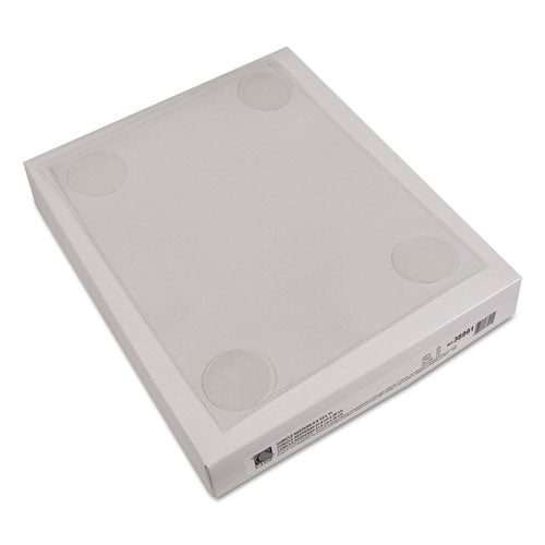 Image of C-Line® 38991 Cubicle Keepers Hook and Loop-Backed Display, 9.2 x 11.41, Velcro Mount, Clear, 25/Pack