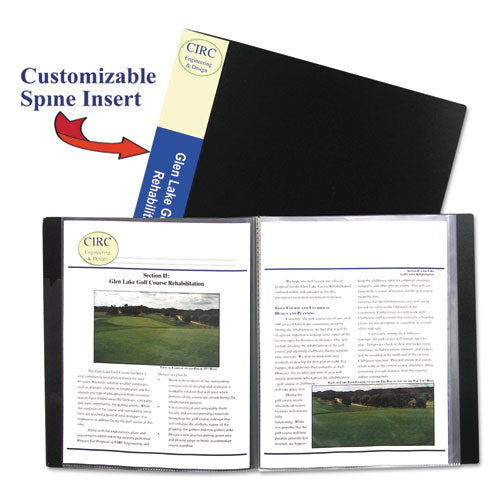 Image of C-Line® CLI33120 Bound Sheet Protector Presentation Book, 12 Letter-Size Sleeves, Black