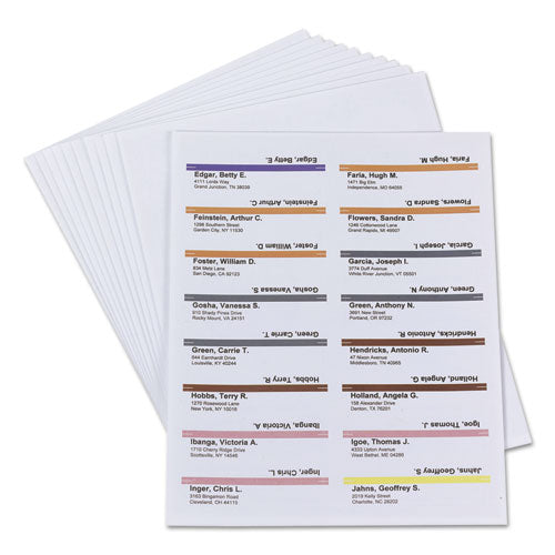 Image of Smead 64915 Viewables Hanging Folder Tabs and Labels, Label Pack Refill, 1/3-Cut, Assorted Colors, 3.5" Wide, 160/Pack