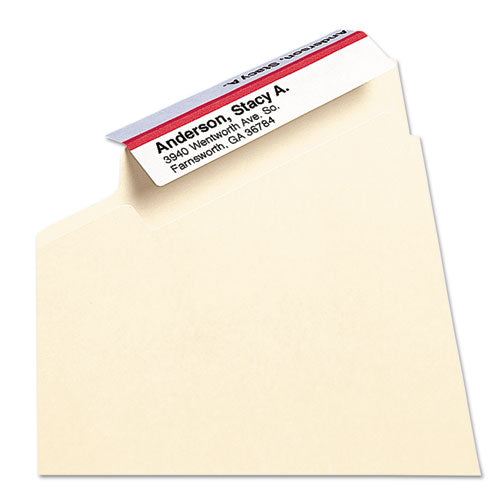 Image of Smead 64915 Viewables Hanging Folder Tabs and Labels, Label Pack Refill, 1/3-Cut, Assorted Colors, 3.5" Wide, 160/Pack