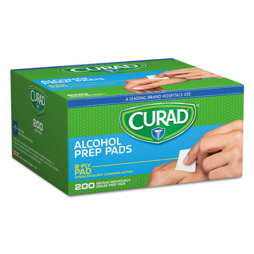 Image of Curad® CUR45581RBI Alcohol Swabs, 1 X 1, 200/box
