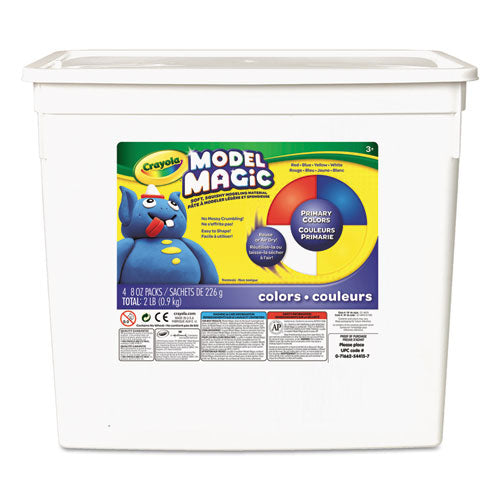 Image of Crayola® 57-4415 Model Magic Modeling Compound, 8 Oz Packs, 4 Packs, Blue, Red, White, Yellow, 2 Lbs