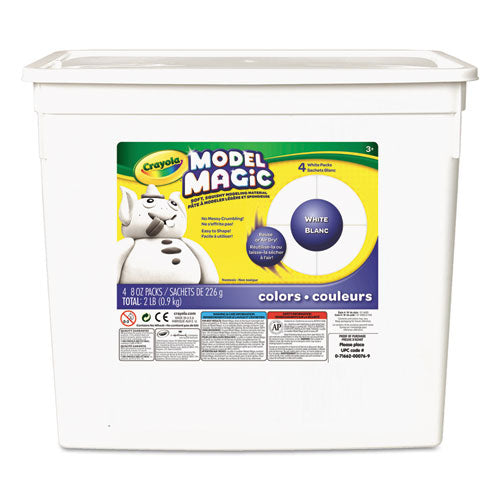 Image of Crayola® 57-4400 Model Magic Modeling Compound, 8 Oz Packs, 4 Packs, White, 2 Lbs