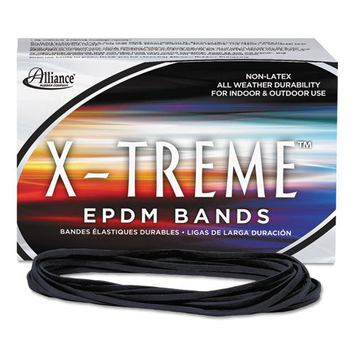 Image of Alliance® 02004 X-Treme Rubber Bands, Size 117b, 0.08" Gauge, Black, 1 Lb Box, 200/box