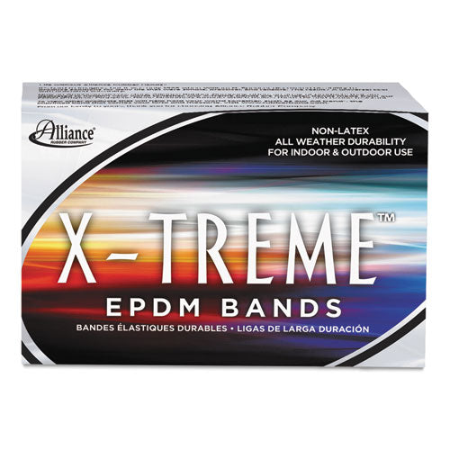 Image of Alliance® 02004 X-Treme Rubber Bands, Size 117b, 0.08" Gauge, Black, 1 Lb Box, 200/box
