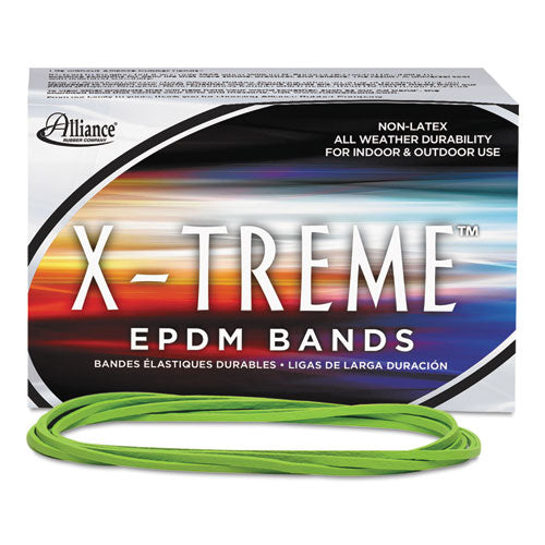 Image of Alliance® 02005 X-Treme Rubber Bands, Size 117b, 0.08" Gauge, Lime Green, 1 Lb Box, 200/box