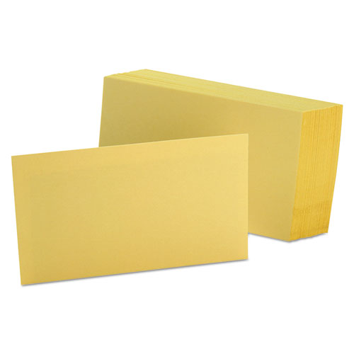 Image of Oxford 7320 CAN Unruled Index Cards, 3 X 5, Canary, 100/pack