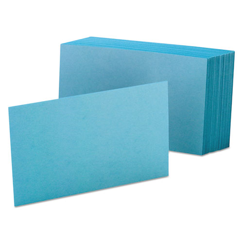 Image of Oxford 7420 BLU Unruled Index Cards, 4 X 6, Blue, 100/pack