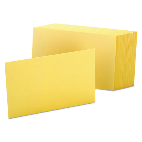 Image of Oxford 7420 CAN Unruled Index Cards, 4 X 6, Canary, 100/pack