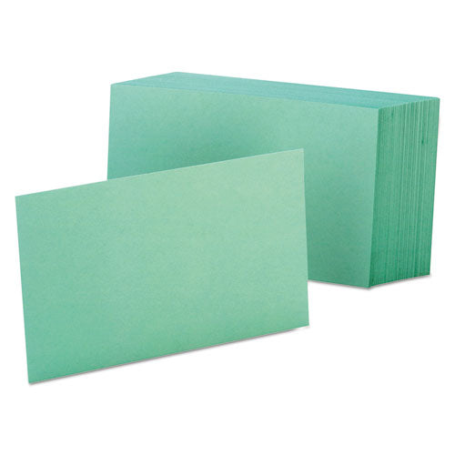 Image of Oxford 7420 GRE Unruled Index Cards, 4 X 6, Green, 100/pack