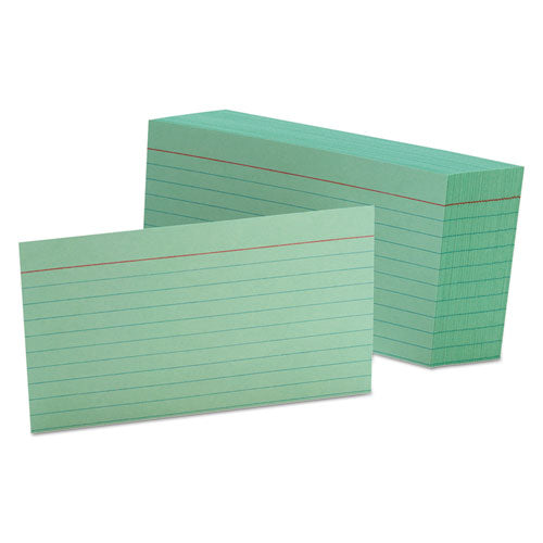 Image of Oxford 7321 GRE Ruled Index Cards, 3 X 5, Green, 100/pack