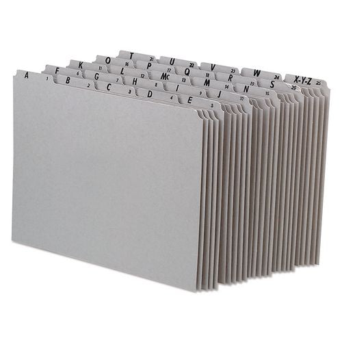 Image of Pendaflex® PN925 Top Tab A-Z File Guides, 1/5-Cut Top Tab, A To Z, 8.5 X 11, Gray, 25/set