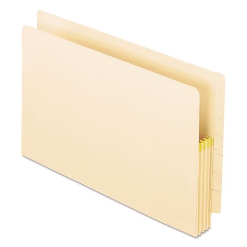Image of Pendaflex® 22812 Manila Drop Front Shelf File Pockets with Rip-Proof-Tape Gusset Top, 3.5" Expansion, Legal Size, Manila, 25/Box