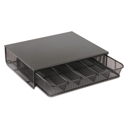 Image of Safco® 3274BL Onyx One Drawer Hospitality Organizer, 5 Compartments, 12.5 x 11.25 x 3.25, Black