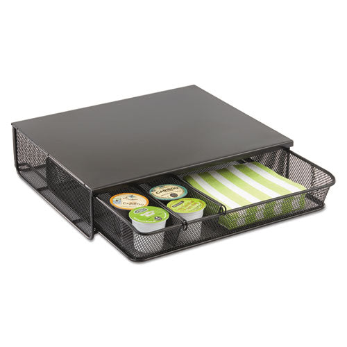 Image of Safco® 3274BL Onyx One Drawer Hospitality Organizer, 5 Compartments, 12.5 x 11.25 x 3.25, Black