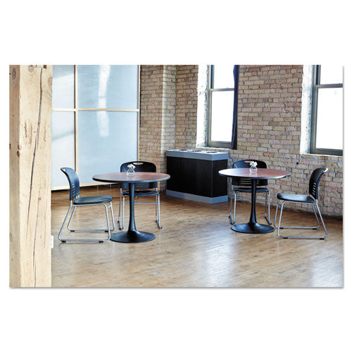 Image of Safco® 9798BL At-Your-Disposal Recycling Center, Three 84 gal Bins, Polyethylene, Black