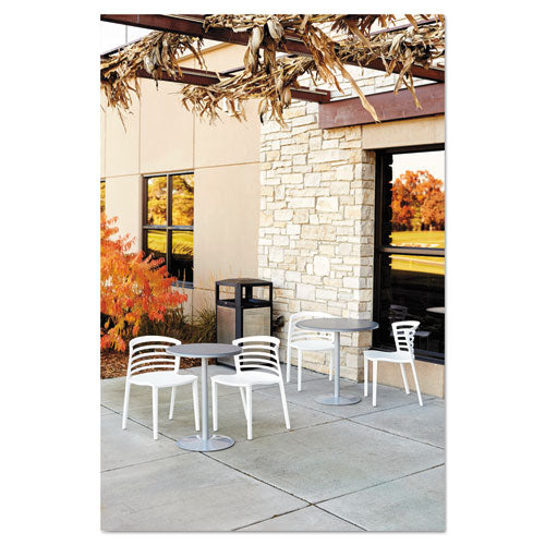 Image of Safco® 9934BL Evos Series Steel Waste Container, 38 gal., Steel, Black