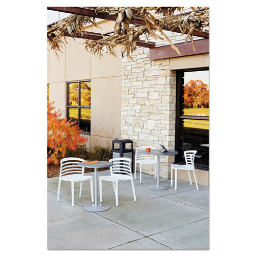 Image of Safco® 9935BL Evos Series Steel Waste Container, 38 gal., Steel, Powder Coated Finish, Black