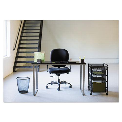 Image of Safco® 9717BL Onyx Round Mesh Wastebaskets, 5 gal, Steel Mesh, Black