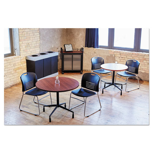 Image of Safco® 9798BL At-Your-Disposal Recycling Center, Three 84 gal Bins, Polyethylene, Black