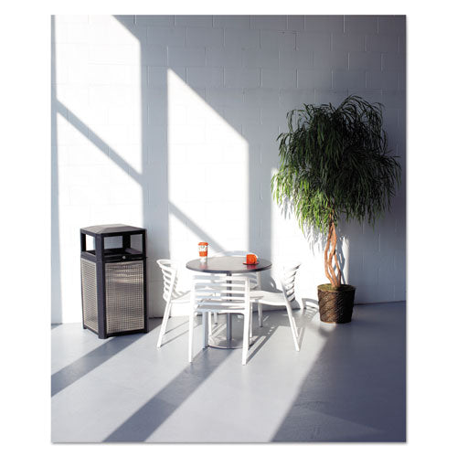 Image of Safco® 9934BL Evos Series Steel Waste Container, 38 gal., Steel, Black