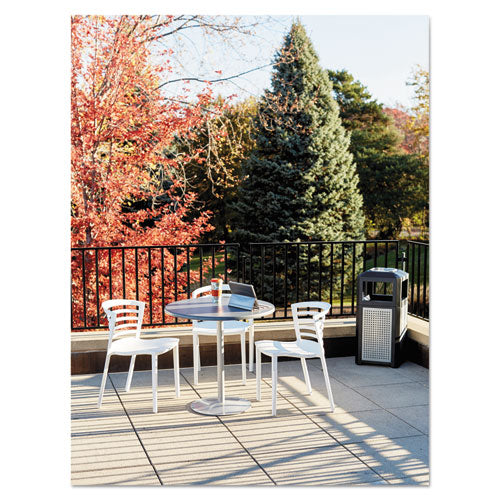 Image of Safco® 9935BL Evos Series Steel Waste Container, 38 gal., Steel, Powder Coated Finish, Black