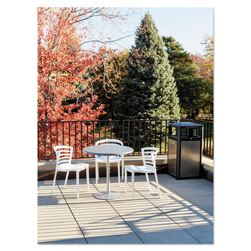 Image of Safco® 9934BL Evos Series Steel Waste Container, 38 gal., Steel, Black