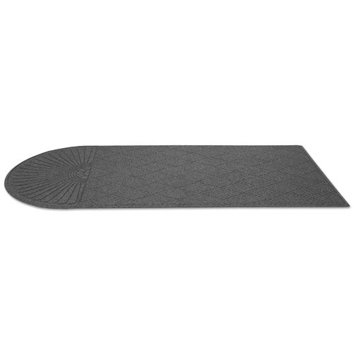 Image of Guardian EGDSF040804 EcoGuard Diamond Floor Mats, Rectangular with Single Fan, Charcoal Gray Carpeted Surface, 96" x 48"