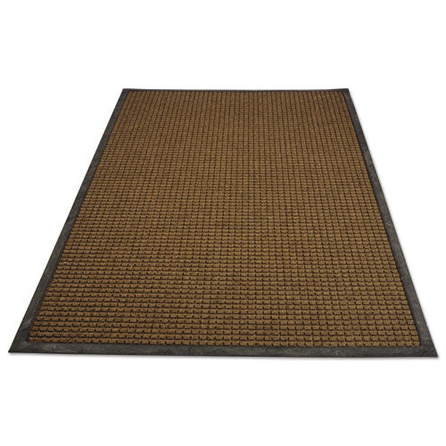 Image of Guardian WG031014 WaterGuard Indoor/Outdoor Scraper Mat, Rectangular, Brown Ridged Needle-Punch Surface, 36" x 10 ft