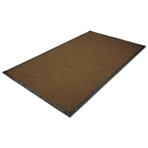 Image of Guardian WG040614 WaterGuard Indoor/Outdoor Scraper Mat, Rectangular, Brown Ridged Needle-Punch Surface, 48" x 72"