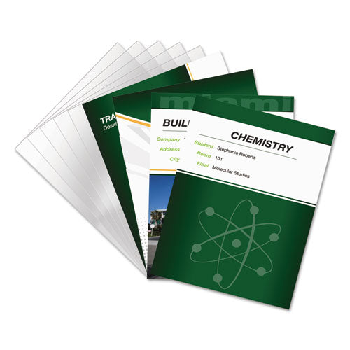 Image of Fellowes® 5242501 PET Ultra Clear Binding Covers, 5 mil Plastic, Square Corners, 11 x 8.5, Gloss Clear, 100/Pack