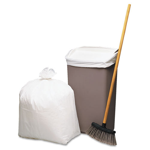 Image of Earthsense® Commercial 1507072 Linear-Low-Density Recycled Tall Kitchen Bags, Open-Face, 13 gal, 24" x 33", White, 15 Bags/Roll, 10 Rolls/Box