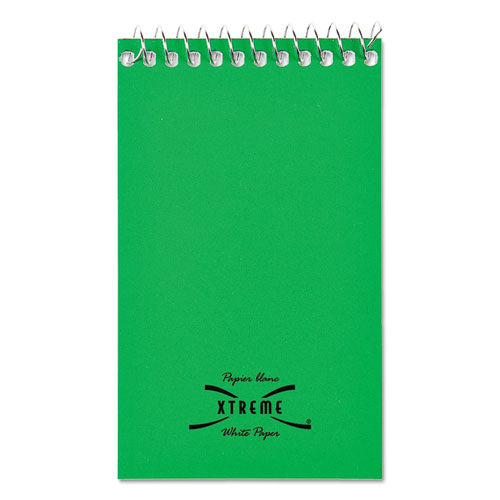 Image of National® 31120 Paper Blanc Xtreme White Wirebound Memo Pads, Randomly Assorted Cover Colors, Narrow Rule, (60) White 3 x 5 Sheets