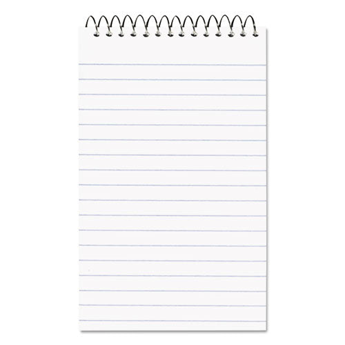 Image of National® 31120 Paper Blanc Xtreme White Wirebound Memo Pads, Randomly Assorted Cover Colors, Narrow Rule, (60) White 3 x 5 Sheets