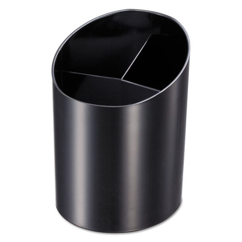 Image of Officemate 26042 Recycled Big Pencil Cup, Plastic, 4.25 x 4.5 x 5.75, Black