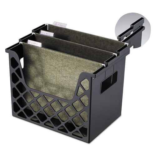Image of Officemate OIC26162 Recycled Desktop File Organizer, 3 Sections, Letter Size Files, 13.25" X 8.63" X 10.75", Black
