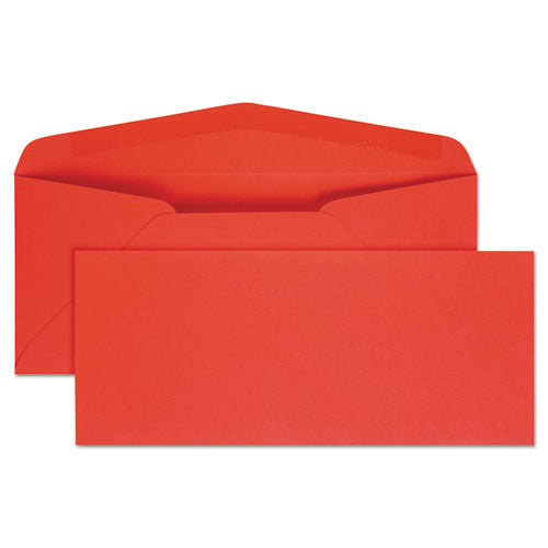 Image of Quality Park QUA11134 Colored Envelope, #10, Commercial Flap, Gummed Closure, 4.13 X 9.5, Red, 25/pack