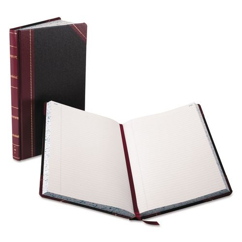 Image of Boorum & Pease® 9-300-R Record And Account Book, Custom Rule, Black/red/gold Cover, 13.75 X 8.38 Sheets, 300 Sheets/book