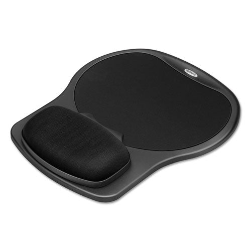 Image of Fellowes® 93730 Easy Glide Gel Mouse Pad with Wrist Rest, 10 x 12, Black
