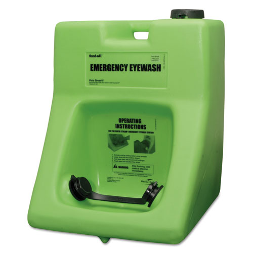 Image of Honeywell 32-000200-0000 Fendall Porta Stream Ii Eye Wash Station With Eyesaline Concentrate, 16 Gal