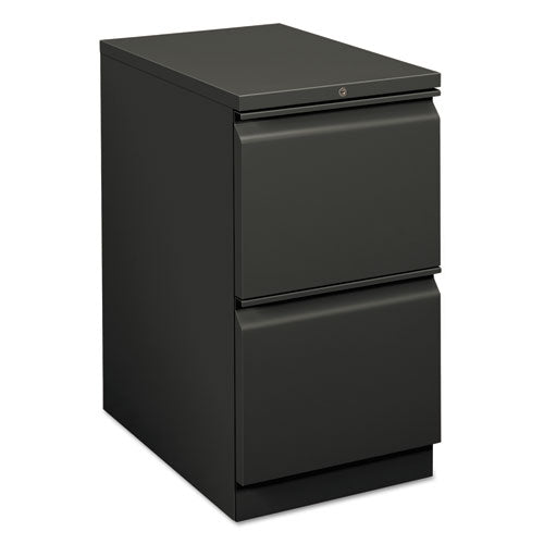 Image of HON® H33823R.L.S Brigade Mobile Pedestal, Left Or Right, 2 Letter-Size File Drawers, Charcoal, 15" X 22.88" X 28"