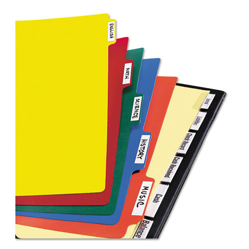 Image of Avery® 23084 Heavy-Duty Plastic Dividers With Multicolor Tabs And White Labels , 8-Tab, 11 X 8.5, Assorted, 1 Set