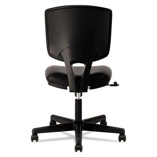 Image of HONÂ® Volt Series Leather Task Chair, Supports Up To 250 Lb, 18" To 22.25" Seat Height, Black