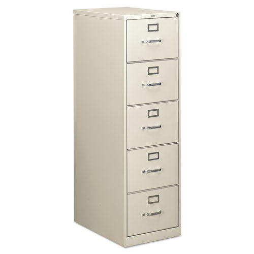 Image of HON® H315C.P.Q 310 Series Vertical File, 5 Legal-Size File Drawers, Light Gray, 18.25" X 26.5" X 60"