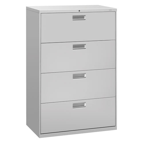 Image of HON® H684.L.Q Brigade 600 Series Lateral File, 4 Legal/letter-Size File Drawers, Light Gray, 36" X 18" X 52.5"