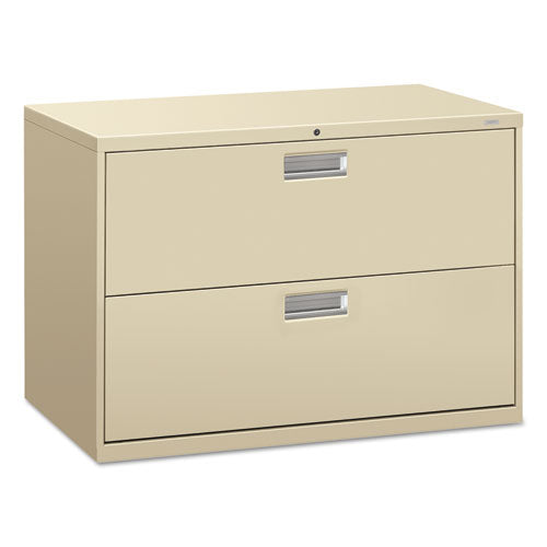 Image of HON® H692.L.L Brigade 600 Series Lateral File, 2 Legal/letter-Size File Drawers, Putty, 42" X 18" X 28"